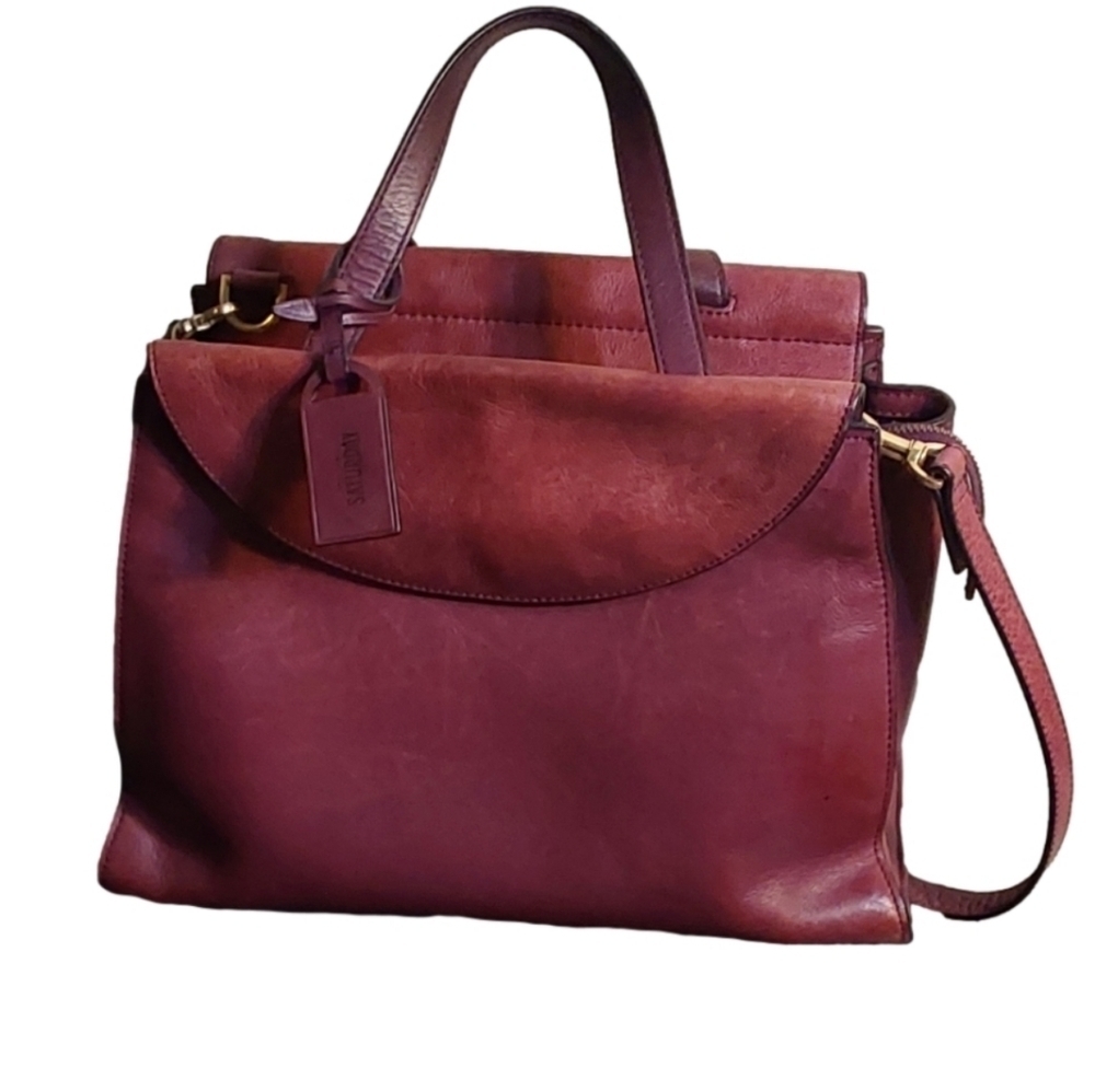 KATE SPADE‎ SATURDAY WEEKENDER MERLOT WINE LARGE SATCHEL BAG - Picture 2 of 16